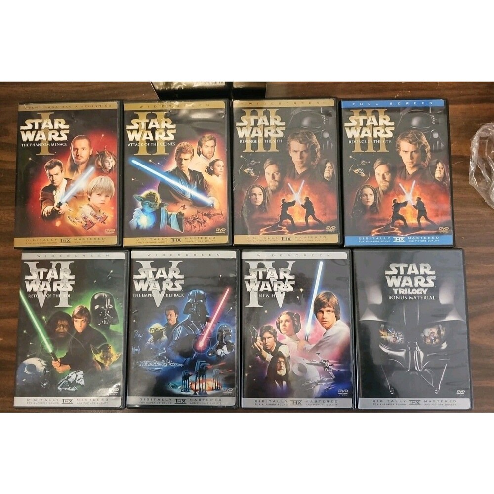 Star Wars Trilogy + Prequel Trilogy DVD Lot THX Digitally Mastered